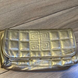 Givenchy Gold Quilted Women's  Parfum/Clutch Bag